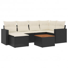Garden Sofa Set Black, Cream White