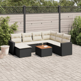 Garden Sofa Set Black PE rattan Large Modular Garden So...