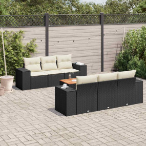 Garden Sofa Set Black