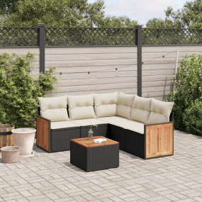 Garden Sofa Set Black, Cream White