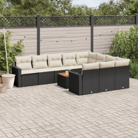 Garden Sofa Set Black