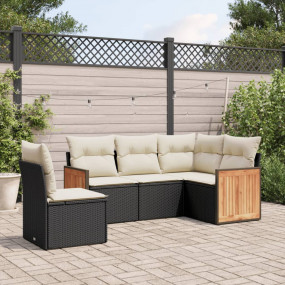 Garden Sofa Set Black