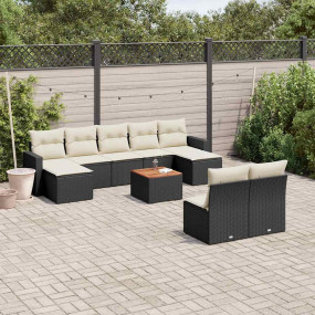Garden Sofa Set Black