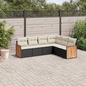 Garden Sofa Set Black, Cream White
