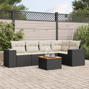 Garden Sofa Set Black