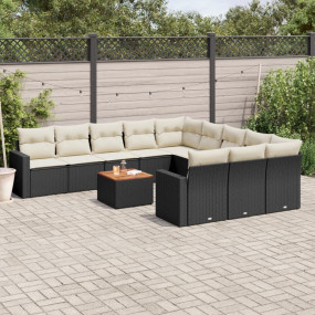 Garden Sofa Set Black