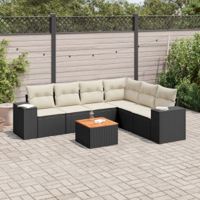Garden Sofa Set Black