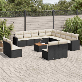 Garden Sofa Set Black
