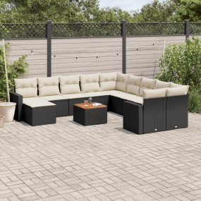 Garden Sofa Set Black