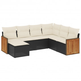 Garden Sofa Set Black