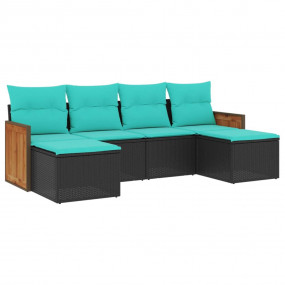 Garden Sofa Set Black