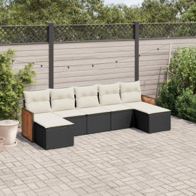 Garden Sofa Set Black PE rattan Large Modular Garden So...