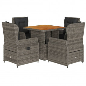 Garden Dining Set Grey, Brown, Dark Grey