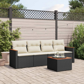Garden Sofa Set Black
