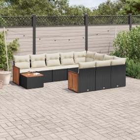 Garden Sofa Set Black