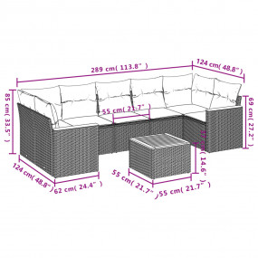 Garden Sofa Set Black