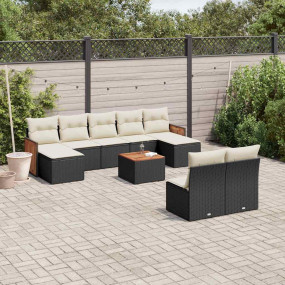 Garden Sofa Set Black