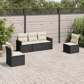 Garden Sofa Set Black