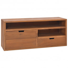 TV Cabinet Natural Teak Solid Teak Wood 35.4 x 11.8 x 1...
