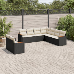 Garden Sofa Set Black