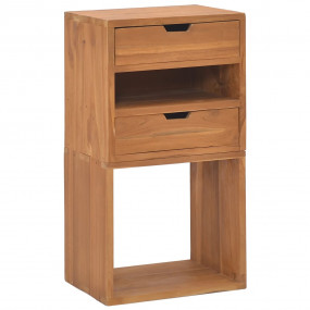 Storage Cabinet Warm Natural Solid Teak Wood