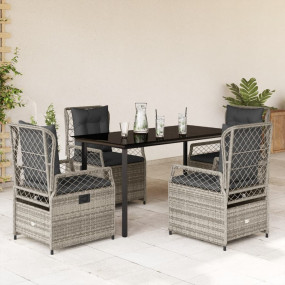 Garden Dining Set Grey, Black, Dark Grey