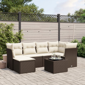 Garden Sofa Set Brown