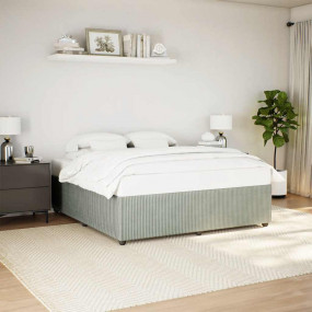 Bed Frame Light grey Velvet California King Bed Frame