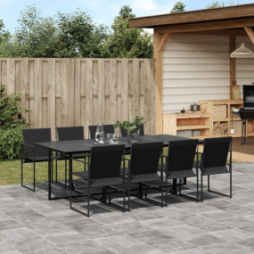 Garden Dining Set Black