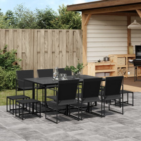 Garden Dining Set Black