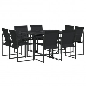 Garden Dining Set Black