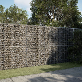 Gabion Basket Silver Galvanized Iron Large Durable