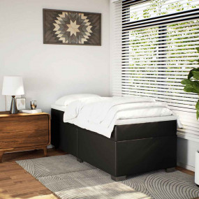 Box Spring Bed Black, White