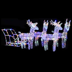 Reindeer And Sleigh Christmas Decoration
