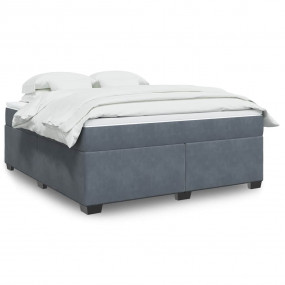 Box Spring Bed Dark Gray