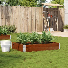 Garden Planter Brown Solid pine wood 47.2x31.5x8.5 in F...