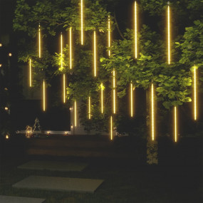Meteor Light Set of 20 Warm White Plastic 19.7 in tubes