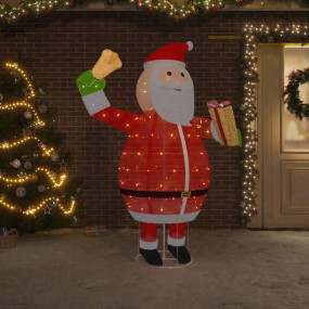 Santa Figure Red Polyester, Steel Large Decorative Inla...