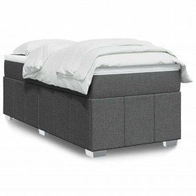 Box Spring Bed Dark grey, white