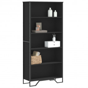 Book Cabinet Black Engineered wood Tall Book Cabinet