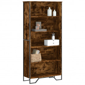 Book Cabinet Smoked oak Engineered wood 31.5x12.2x66.5 ...