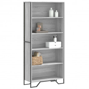 Book Cabinet Grey Sonoma Engineered wood Tall Book Cabi...