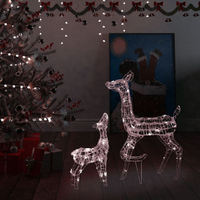 Reindeer Family Warm White Acrylic Acrylic Reindeer Oth...