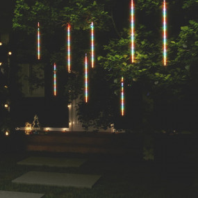 Meteor Light Set of 8 Multicolor Plastic 19.7 in Colorf...