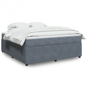 Box Spring Bed Dark Gray
