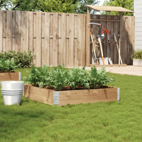 Garden Planter Natural Wood Solid Pine Wood Medium Fold...