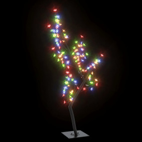 Christmas Tree Black, Colorful Plastic, Metal 4 ft Chri...