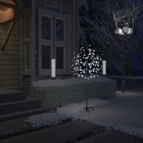 Christmas Tree Black, Cool White Plastic, Metal 5 ft