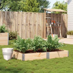 Garden Planter Natural wood Solid pine wood Large Folda...
