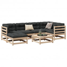 Garden Sofa Set Pine Solid pine wood Large Modular